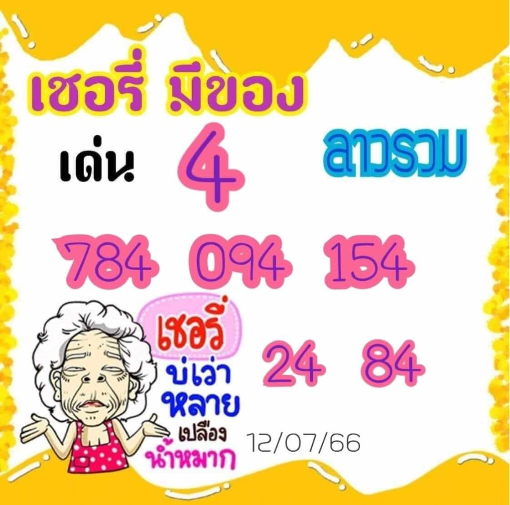 แนวทางหวยลาว 12/7/66 ชุดที่ 2