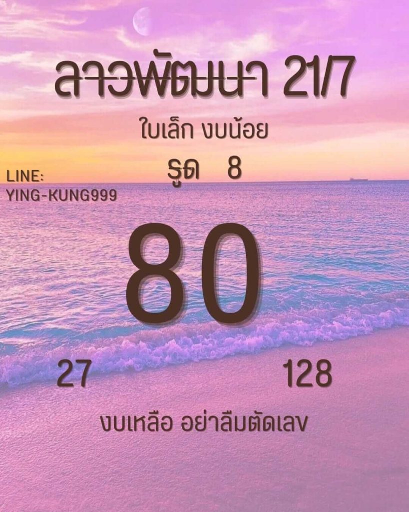 แนวทางหวยลาว 21/7/66 ชุดที่ 1