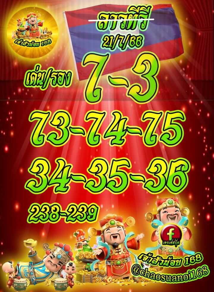 แนวทางหวยลาว 21/7/66 ชุดที่ 7