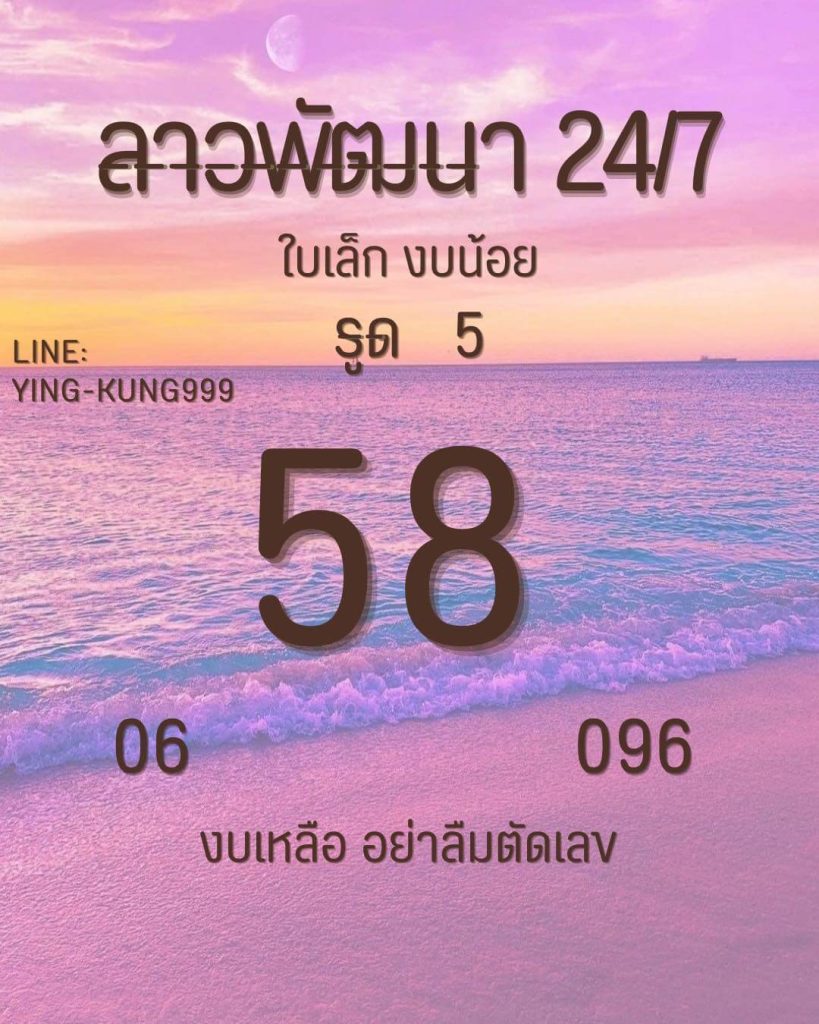 แนวทางหวยลาว 24/7/66 ชุดที่ 7