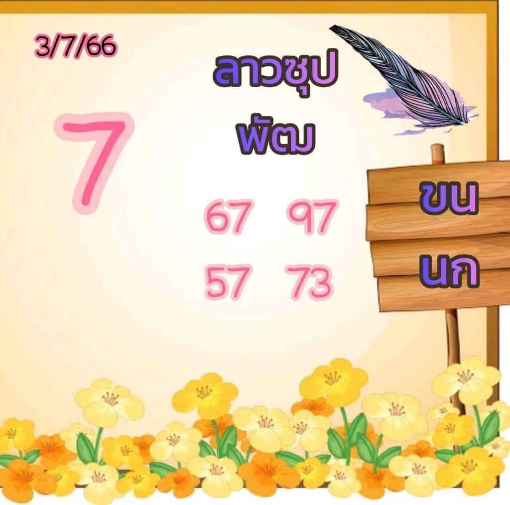 แนวทางหวยลาว 3/7/66 ชุดที่ 3