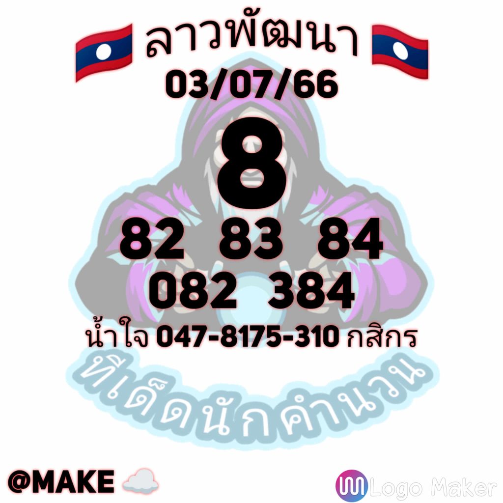 แนวทางหวยลาว 3/7/66 ชุดที่ 7