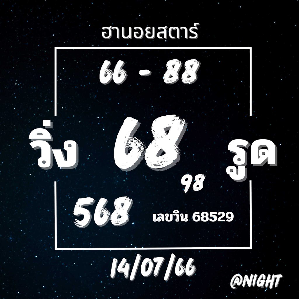 แนวทางหวยฮานอย 14/7/66 ชุดที่ 3