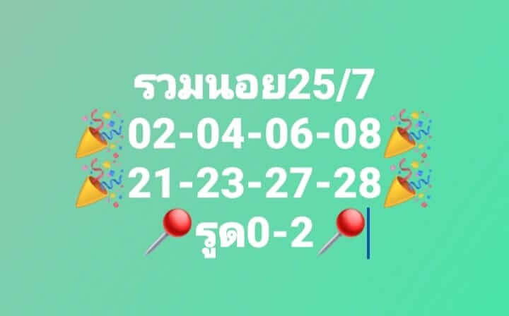 แนวทางหวยฮานอย 25/7/66 ชุดที่ 7