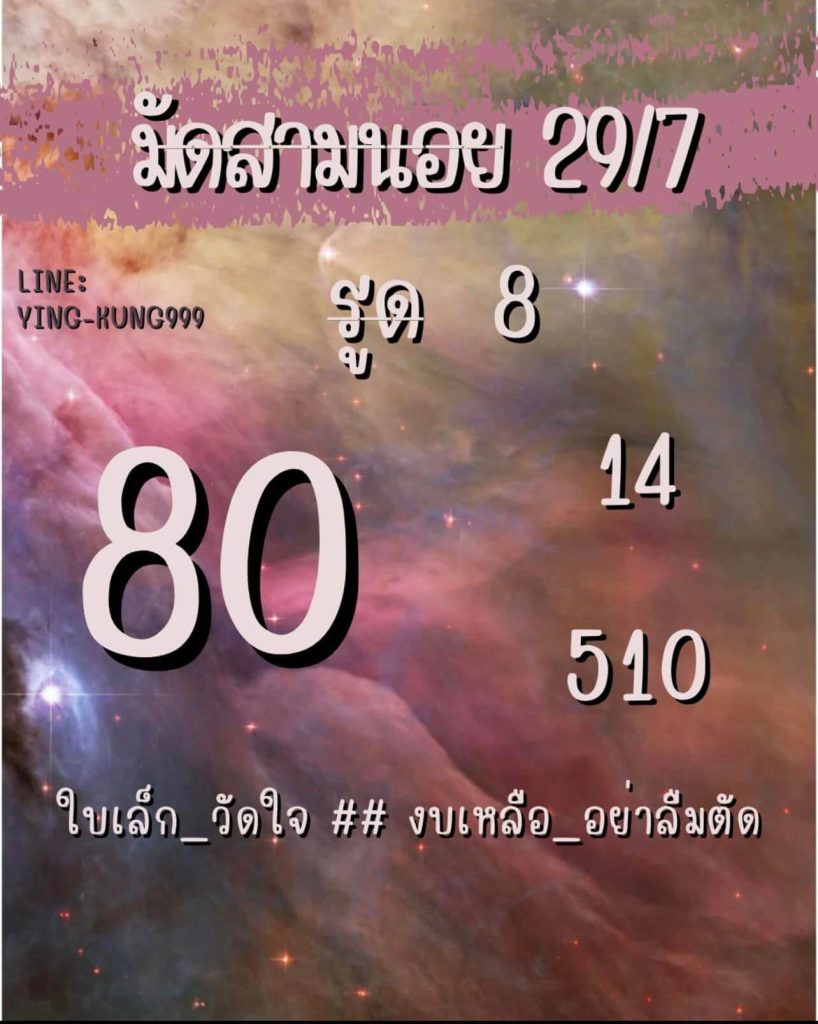 แนวทางหวยฮานอย 29/7/66 ชุดที่ 8