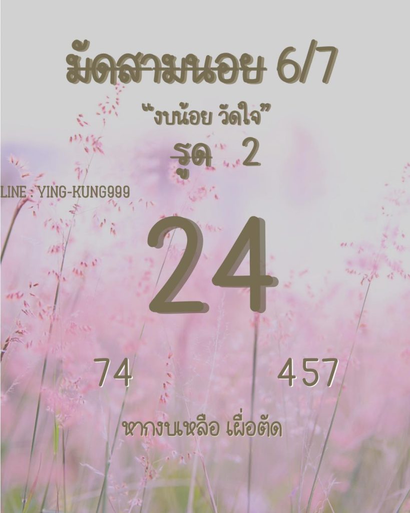 แนวทางหวยฮานอย 6/7/66 ชุดที่ 1