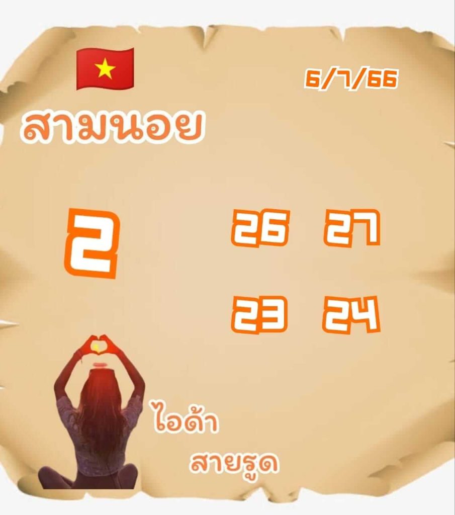 แนวทางหวยฮานอย 6/7/66 ชุดที่ 17