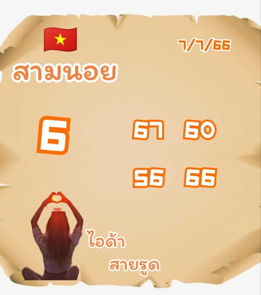 แนวทางหวยฮานอย 7/7/66 ชุดที่ 7