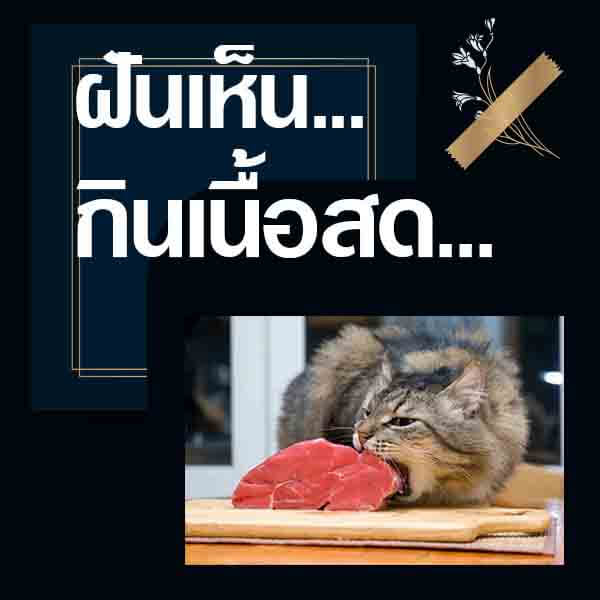 ทำนายฝันเห็นกินเนื้อสด