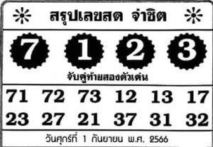 หวยจ่าชิต 1/9/66