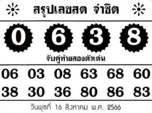หวยจ่าชิต 16/8/66