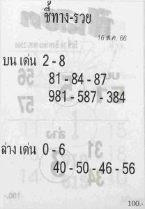 หวยชี้ทางรวย 16/8/66