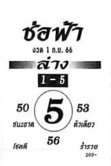 หวยช่อฟ้า 1/9/66