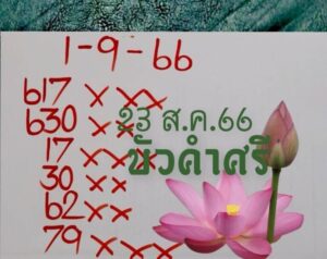 หวยบัวคำศรี 1/9/66