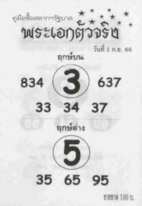 หวยพระเอกตัวจริง 1/9/66