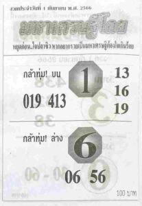 หวยมหาเศรษฐีโกย 1/9/66
