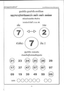 หวยหลวงตาจันทร์ 1/9/66