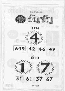 หวยอัญชัน 16/8/66