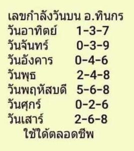 หวยอาจารย์ทินกร 1/9/66