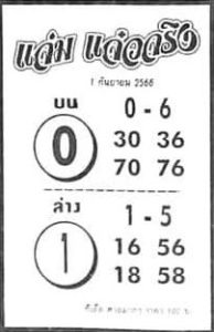 หวยแจ่มแจ๋วจริง 1/9/66