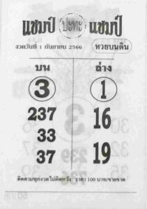 หวยแชมป์ปะทะแชมป์ 1/9/66