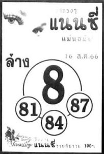 หวยแนนซี่ 16/8/66
