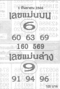 เลขแม่นบนแม่นล่าง 1/9/66
