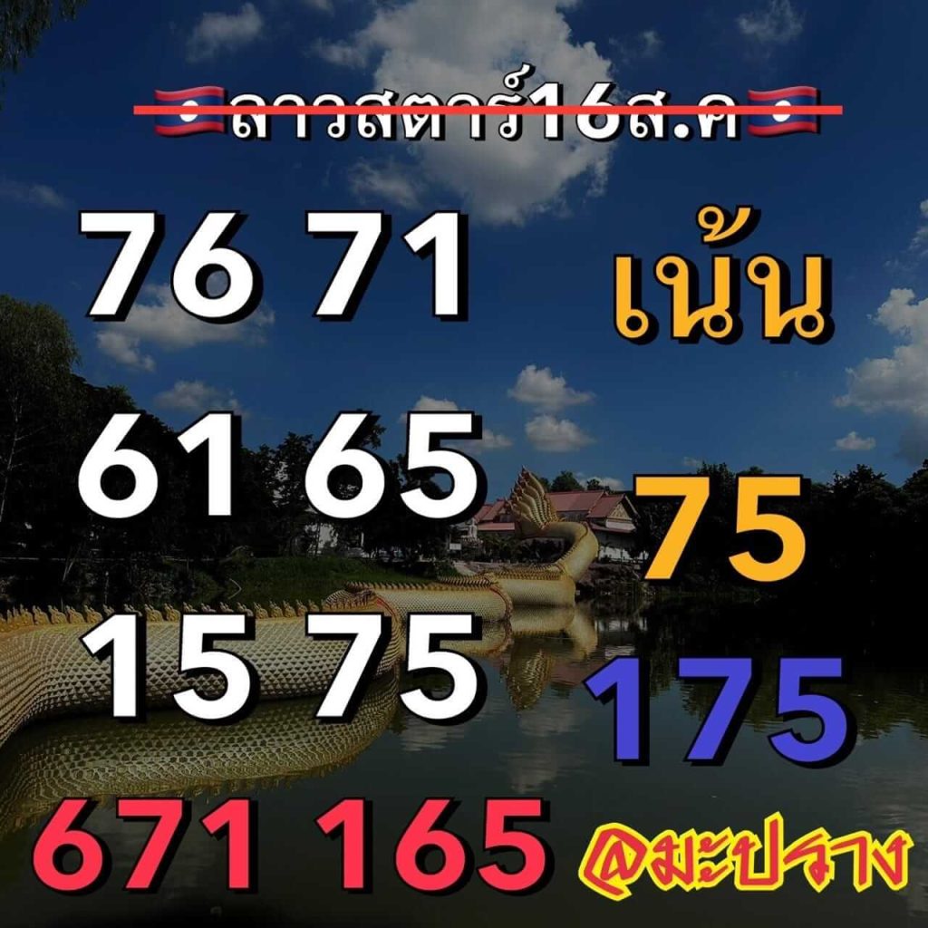 แนวทางหวยลาว 16/8/66 ชุดที่ 8