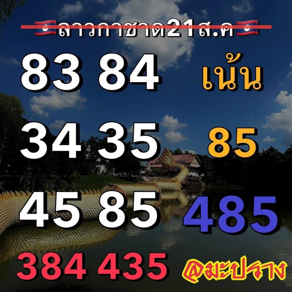 แนวทางหวยลาว 21/8/66 ชุดที่ 5