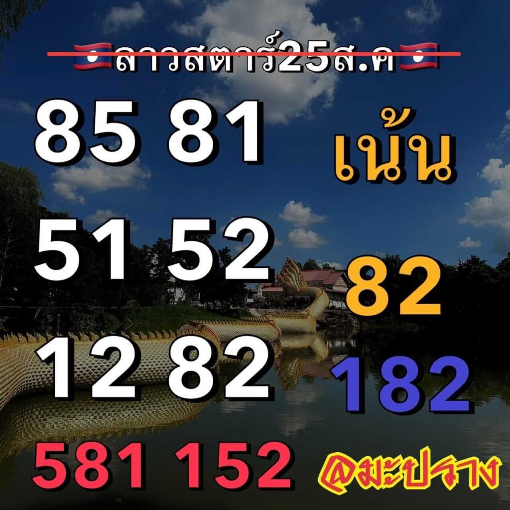 แนวทางหวยลาว 25/8/66 ชุดที่ 6