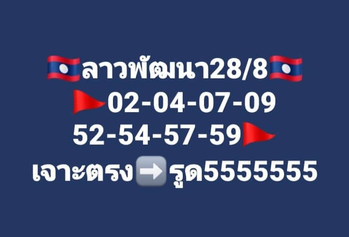 แนวทางหวยลาว 28/8/66 ชุดที่ 1