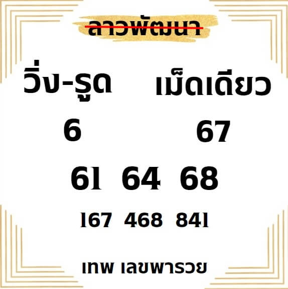 แนวทางหวยลาว 7/8/66 ชุดที่ 4