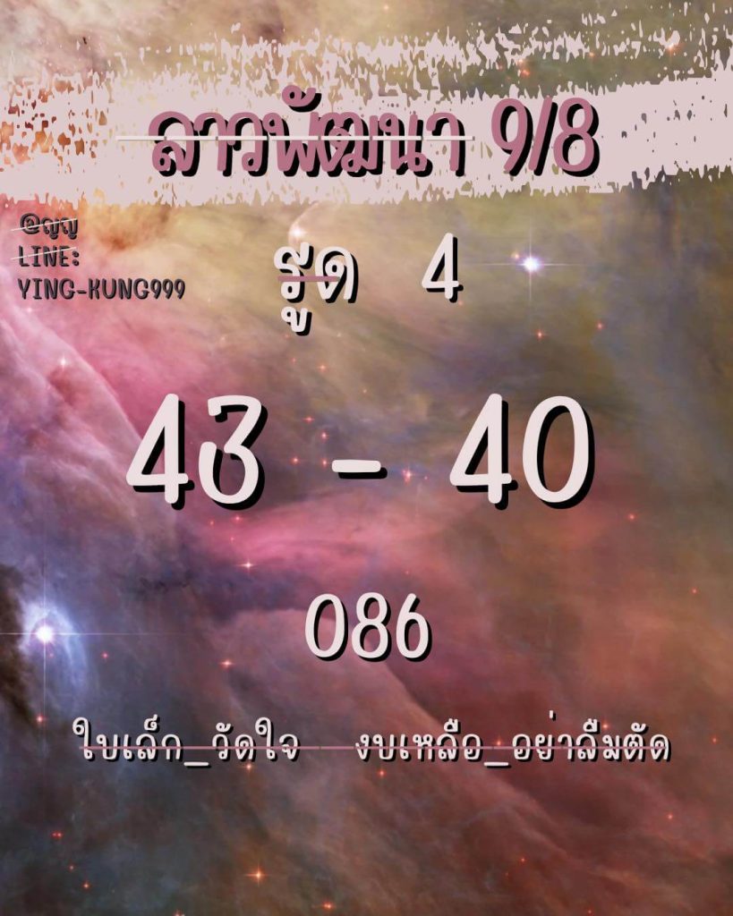 แนวทางหวยลาว 9/8/66 ชุดที่ 9