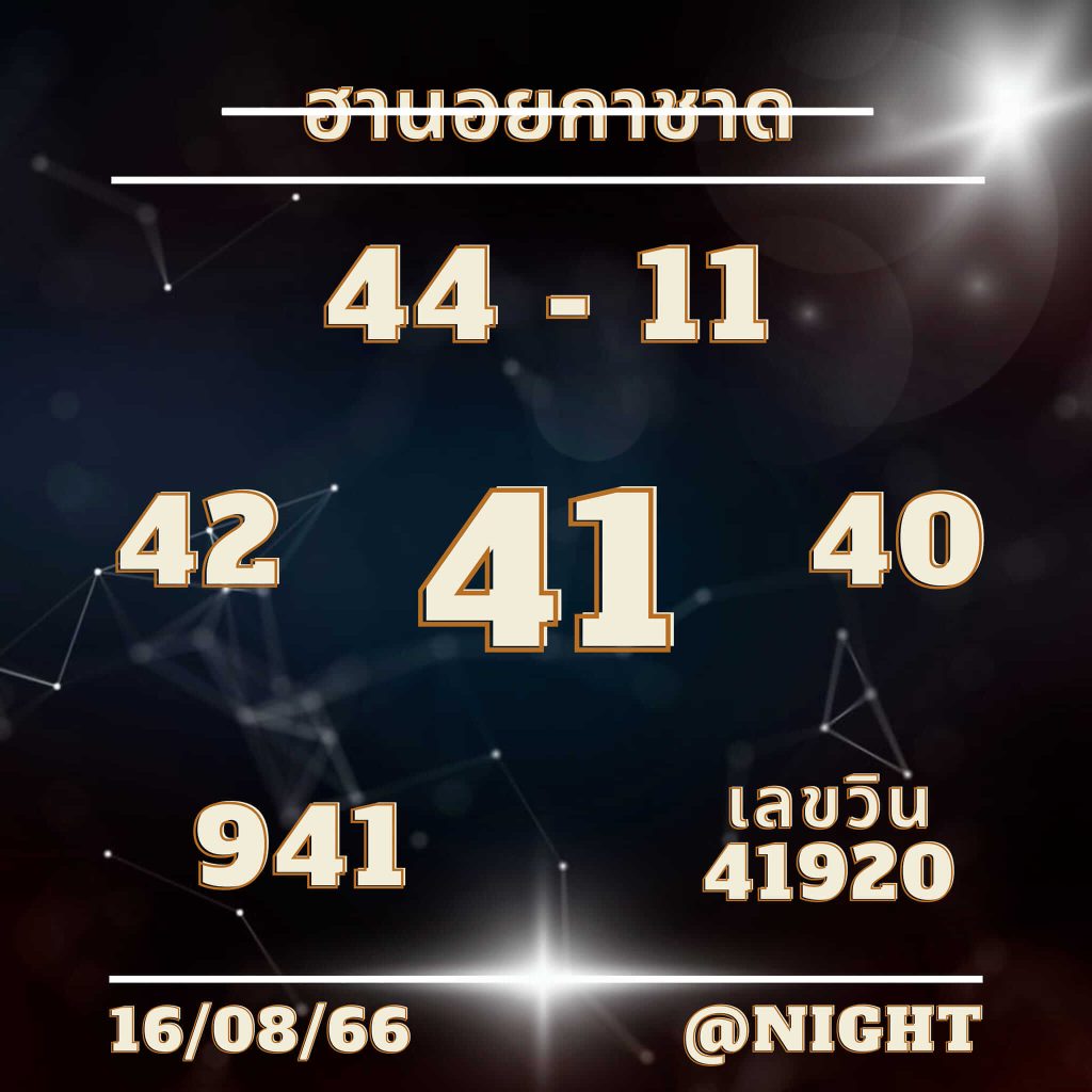 แนวทางหวยฮานอย 16/8/66 ชุดที่ 6