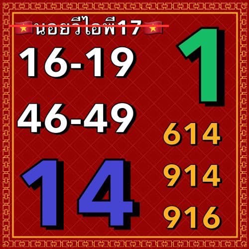 แนวทางหวยฮานอย 17/8/66 ชุดที่ 14