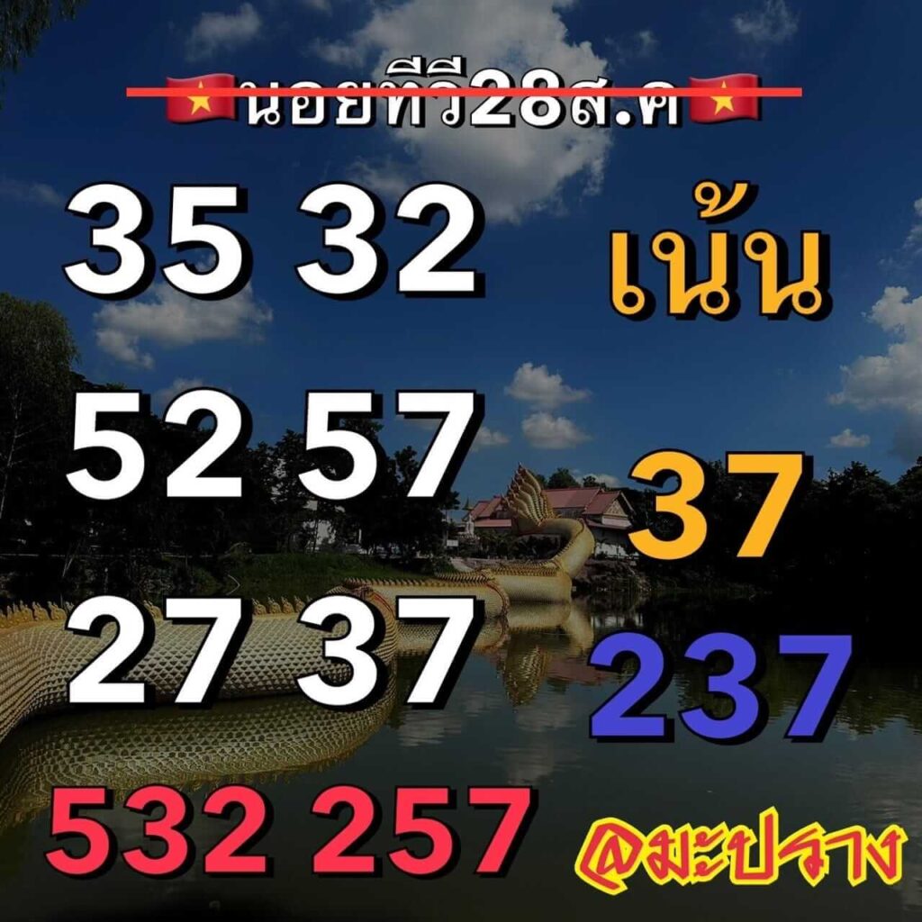 แนวทางหวยฮานอย 28/8/66 ชุดที่ 9