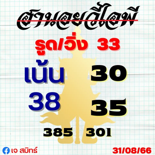 แนวทางหวยฮานอย 31/8/66 ชุดที่ 20