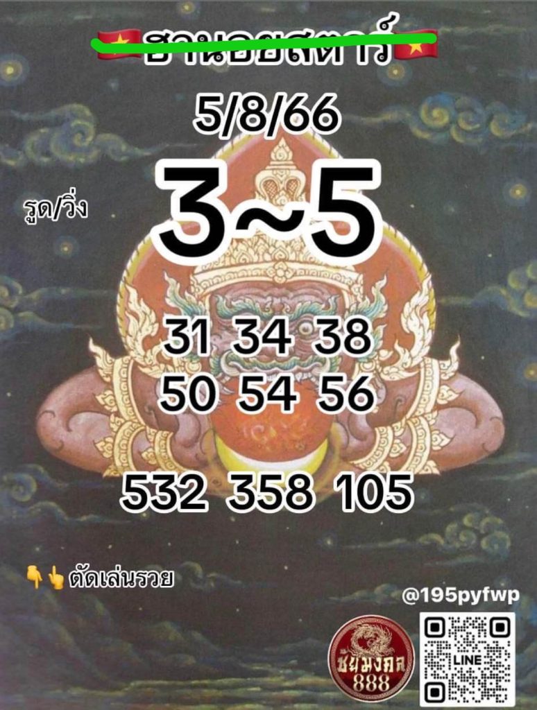 แนวทางหวยฮานอย 5/8/66 ชุดที่ 1