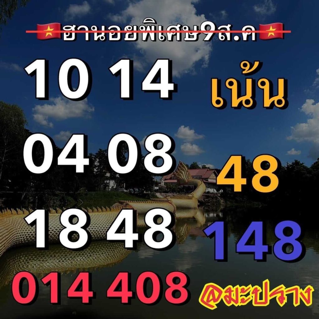 แนวทางหวยฮานอย 9/8/66 ชุดที่ 10