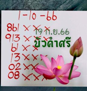 หวยบัวคำศรี 1/10/66