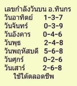 หวยอาจารย์ทินกร 1/10/66