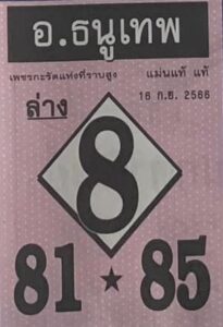 หวยอาจารย์ธนูเทพ 16/9/66