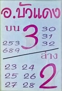 หวยอาจารย์บัวแดง 16/9/66