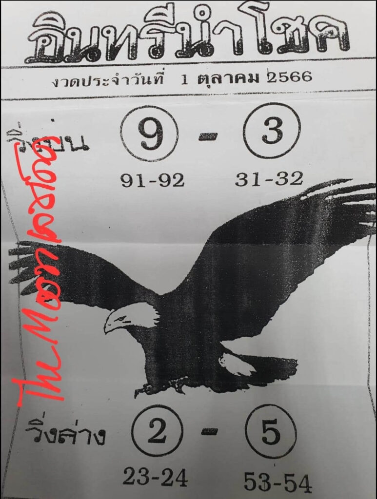 หวยอินทรีนำโชค 1/10/66