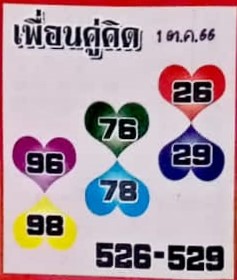 หวยเพื่อนคู่คิด 1/10/66