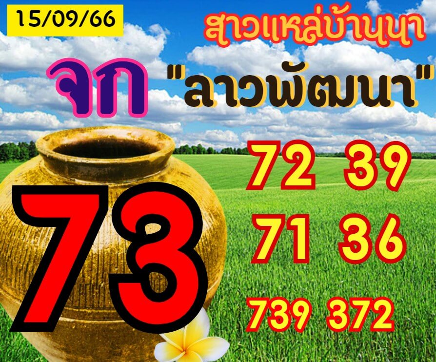 แนวทางหวยลาว 15/9/66 ชุดที่ 8