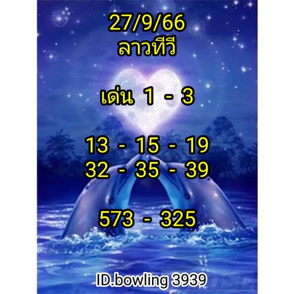 แนวทางหวยลาว 27/9/66 ชุดที่ 4