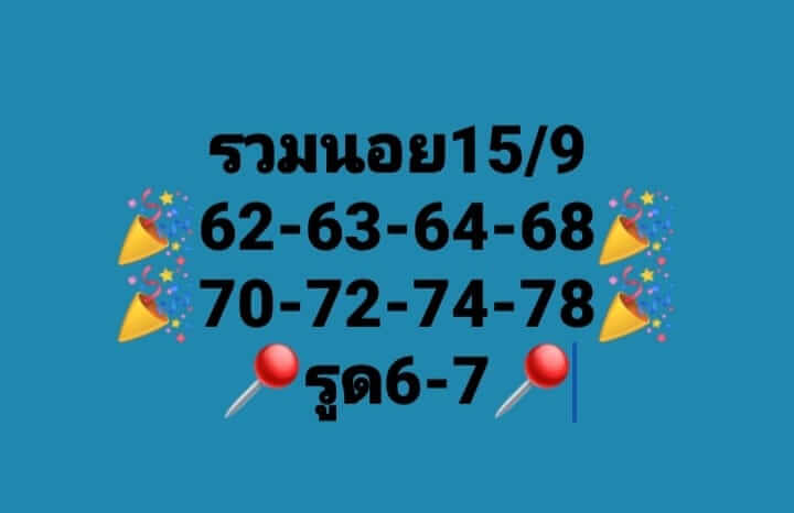 แนวทางหวยฮานอย 15/9/66 ชุดที่ 10