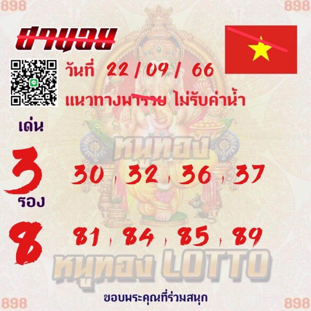 แนวทางหวยฮานอย 22/9/66 ชุดที่ 9