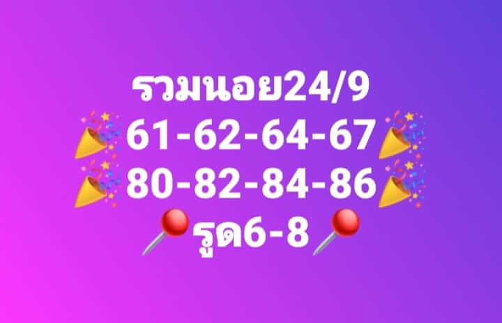 แนวทางหวยฮานอย 24/9/66 ชุดที่ 3